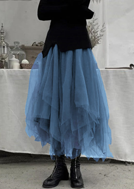 Plus Size Grey Patchwork Cute Tulle Skirts Spring