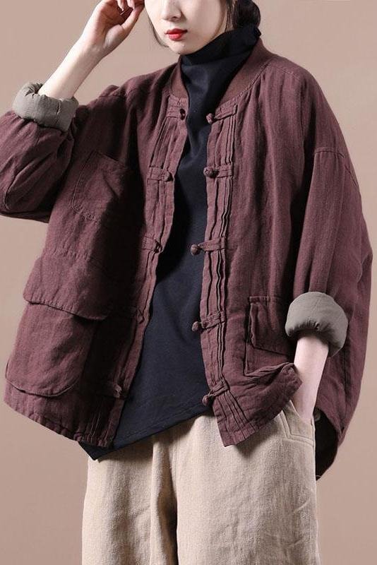 Limited Stock- Winter Pure Color Pocket Retro Coat