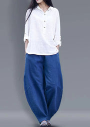 Beautiful harem pants cotton Boho Work Outfits White long pants