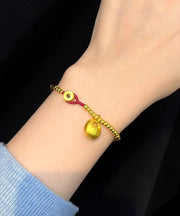 2024 Gold Hand Woven Beading Charm Bracelet