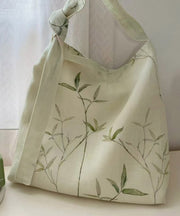 2024 New Bamboo Leaf National Style Canvas Shoulder Crossbody Bag