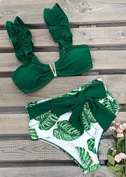 2024 New Green Bikini Fresh And Sexy Swimwear Set