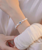 2024 New Sterling Silver Pearl Crystal Bracelet