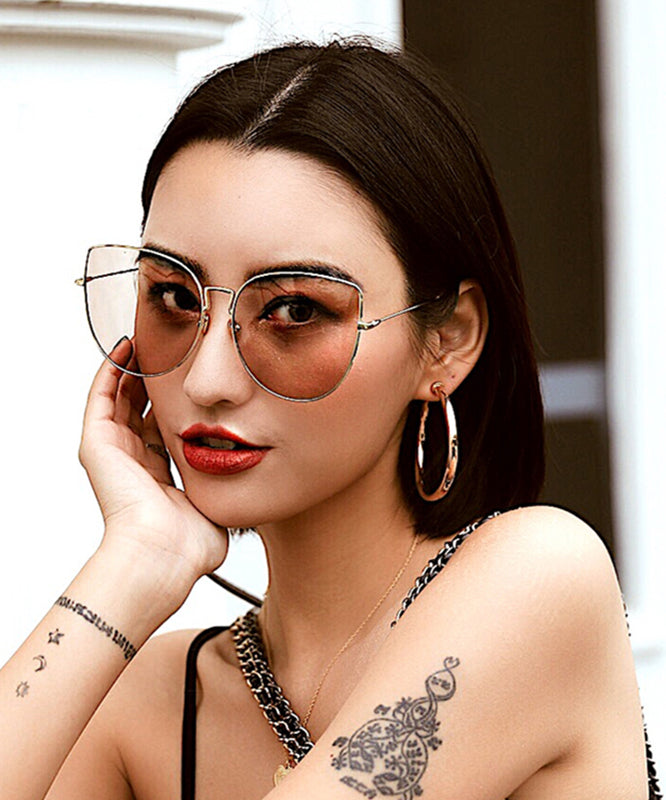 2024 Pink Large Face New Summer Sunglasses