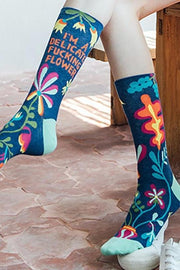 Flower Printed Cute Sweet Socks - 3 Pairs