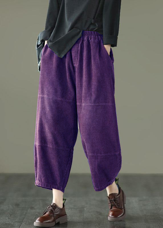 Organic Red High Waist Wide Leg Fall Pants Corduroy