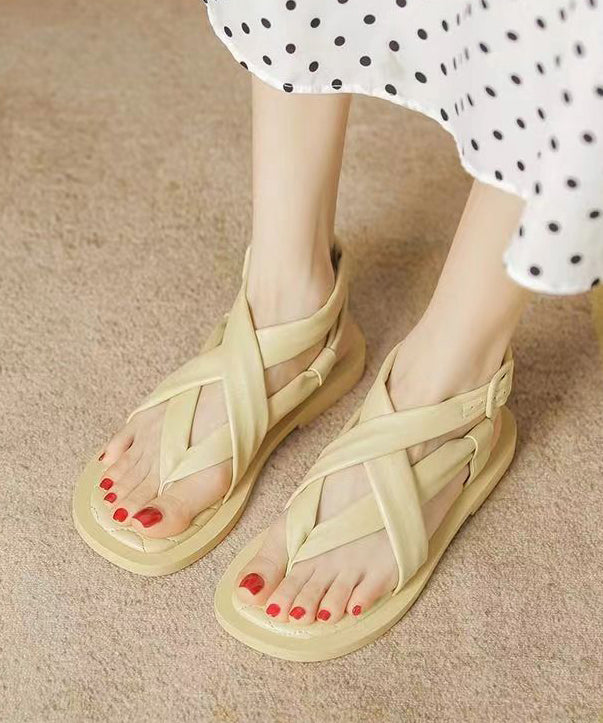 Apricot Versatile Flat Bottomed Strappy Roman Sandals