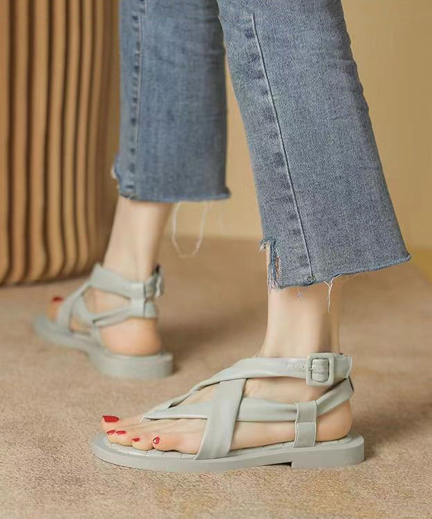 Apricot Versatile Flat Bottomed Strappy Roman Sandals