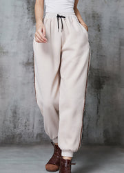 Apricot Warm Fleece Sweatshirt Pants Oversized Winter