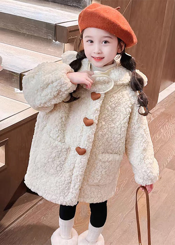 Art Purple Patchwork Pockets Faux Fur Girls Hoodie Long Coat Winter