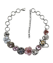 Art Rainbow Overgild Stainless Steel Glass Crystal Gratuated Bead Necklace