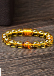 Art Yellow Crystal Buddha Beads Bracelet