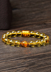 Art Yellow Crystal Buddha Beads Bracelet