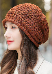 Autumn Winter Stylish Caramel Warm Knit Boonie Hat