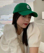 Beautiful Green Graphic Embroidery Baseball Cap Hat