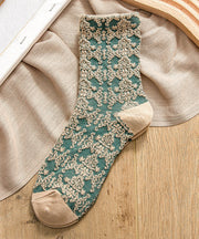 Beautiful Jacquard Comfortable Cotton Mid Calf Socks