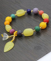 Beautiful Multi Beeswax Crystal Jade Charm Bracelet