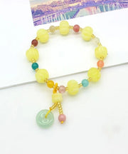 Beautiful Multi Beeswax Crystal Jade Charm Bracelet