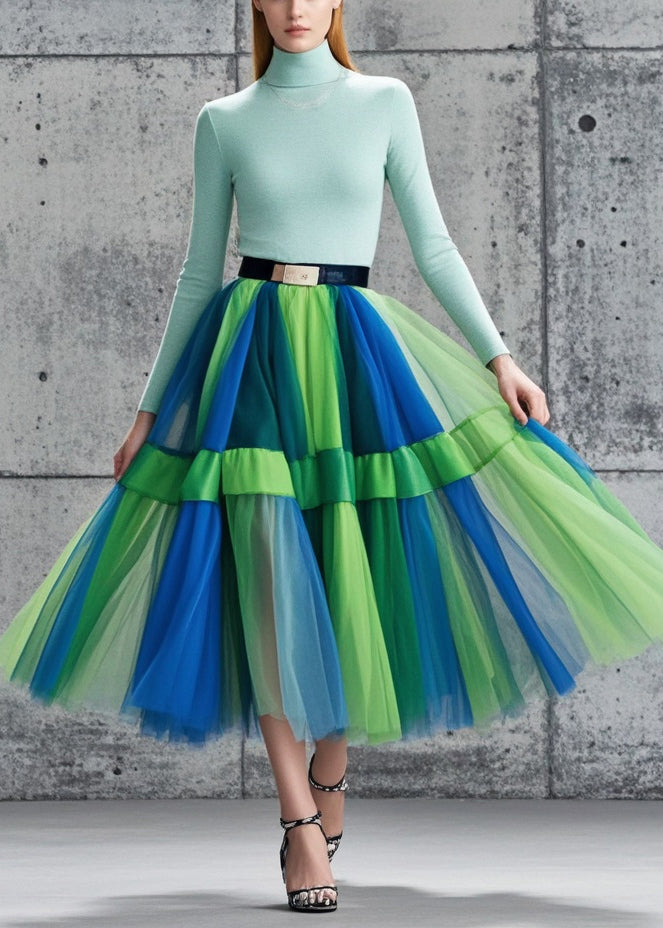 Beautiful Multicolor Exra Large Hem Tulle Skirts Summer