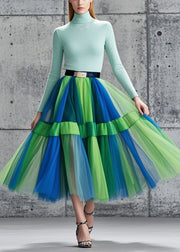 Beautiful Multicolor Exra Large Hem Tulle Skirts Summer