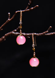 Beautiful Pink Crystal Drop Earrings