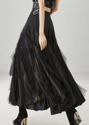 Black Silm Fit Tulle Skirts Exra Large Hem Spring