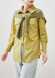 Bohemian Green Oversized Gift Shawl Cotton Shirts Fall