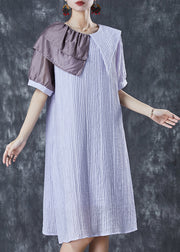 Boho Light Purple Asymmetrical Wrinkled Party Dress Summer