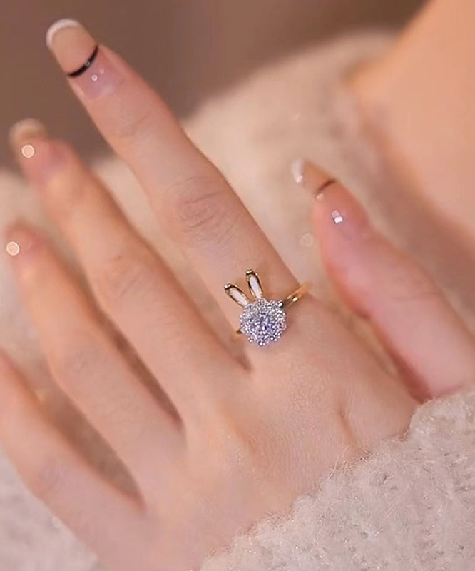 Boutique Gold Alloy Little Rabbit Rings