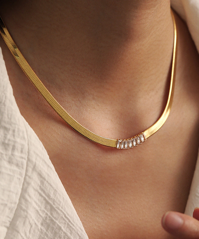 Boutique Gold Copper Overgild Collar Necklace