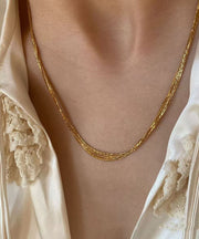 Boutique Gold Stainless Steel Multi Layer Necklace