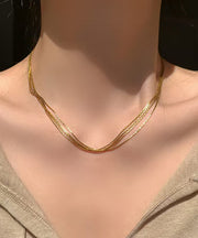 Boutique Gold Stainless Steel Multi Layer Necklace