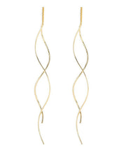 Boutique Gold Sterling Silver Overgild Wave Drop Earrings