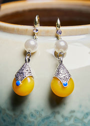 Boutique Pearl Catenation Fine Beeswax Drop Earrings