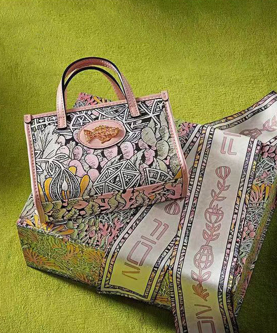 Boutique Stylish Pink Print Satchel Bag Handbag