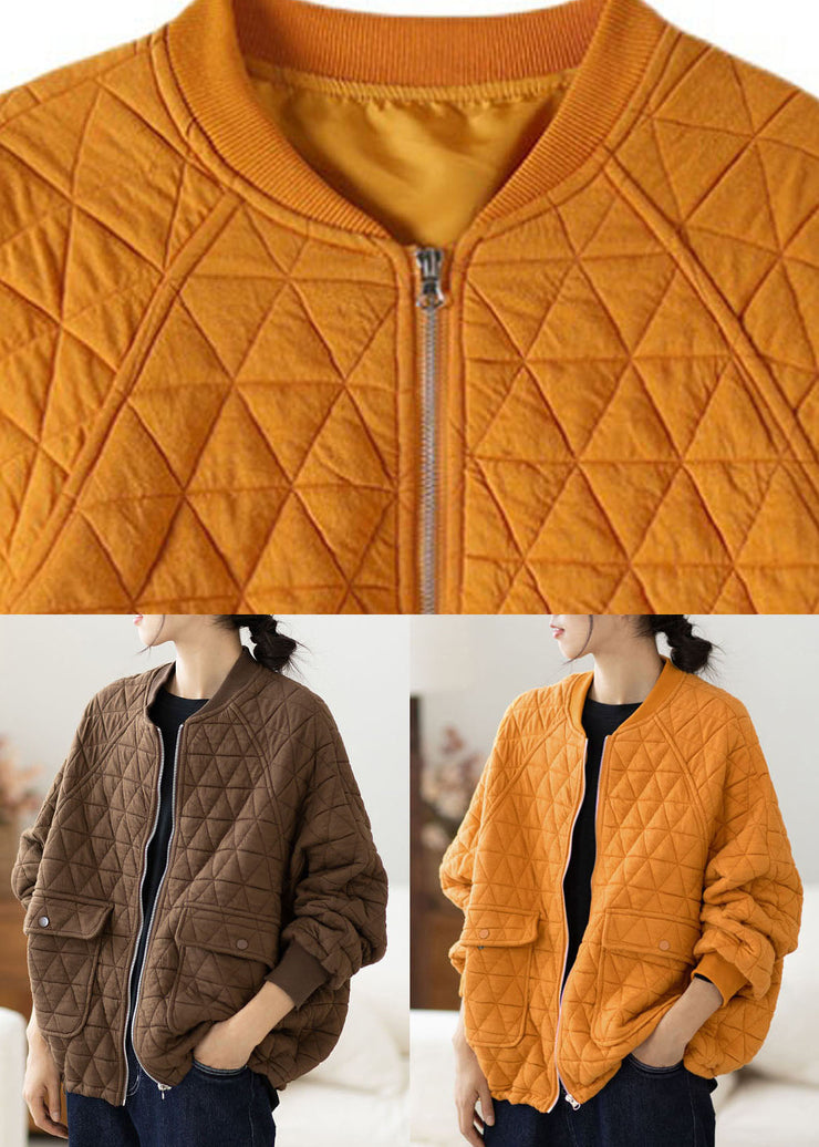 Brief Coffee Pockets Patchwork Warm Coats Fall