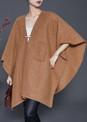 Camel Woolen Cardigans Oversized Winter