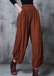 Caramel Corduroy Harem Pants Oversized Spring