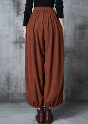 Caramel Corduroy Harem Pants Oversized Spring