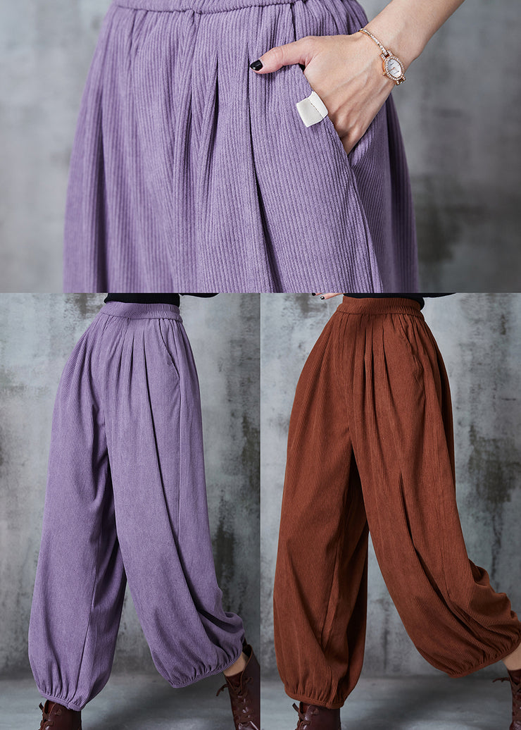 Caramel Corduroy Harem Pants Oversized Spring