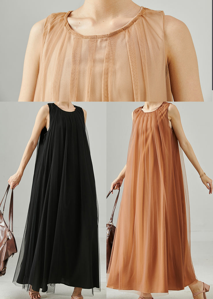 Caramel Oversized Tulle Holiday Dress Exra Large Hem Summer