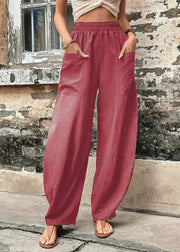 Carmine High Waist Cozy Ice Silk Harem Pants Summer