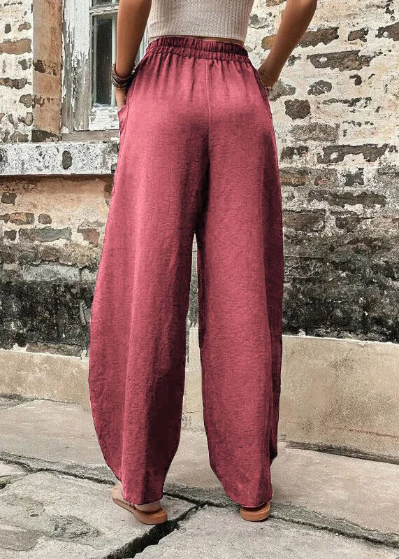 Carmine High Waist Cozy Ice Silk Harem Pants Summer