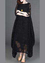 Casual Black Loose Cozy Long Dresses Summer