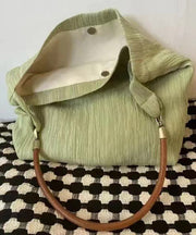 Casual Green Large Capacity Canvas Satchel Handbag