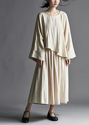 Casual Oversized Asymmetrical Design Linen Two Pieces Set Summer