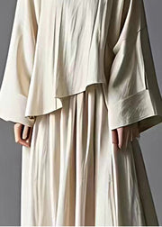 Casual Oversized Asymmetrical Design Linen Two Pieces Set Summer