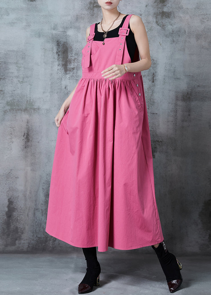 Casual Rose Oversized Exra Large Hem Cotton Holiday Dress Fall