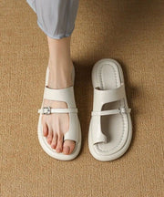 Casual Splicing Hollow Out Black Flip Flops Slide Sandals