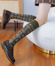 Chic Flower Jacquard Cotton Excecutive Socks